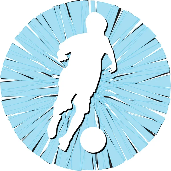 Ребенок играет в футбол — стоковый вектор