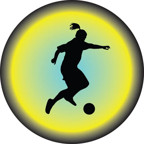 Mujer jugar fútbol — Archivo Imágenes Vectoriales
