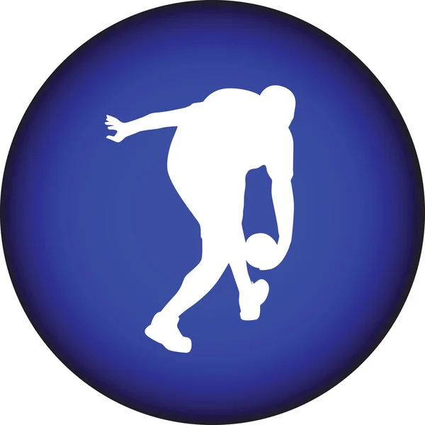 Bowling mit blauem Hintergrund — Stockvektor