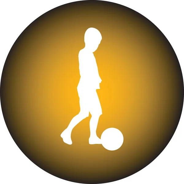 Çocuk futbol oynamak — Stok Vektör
