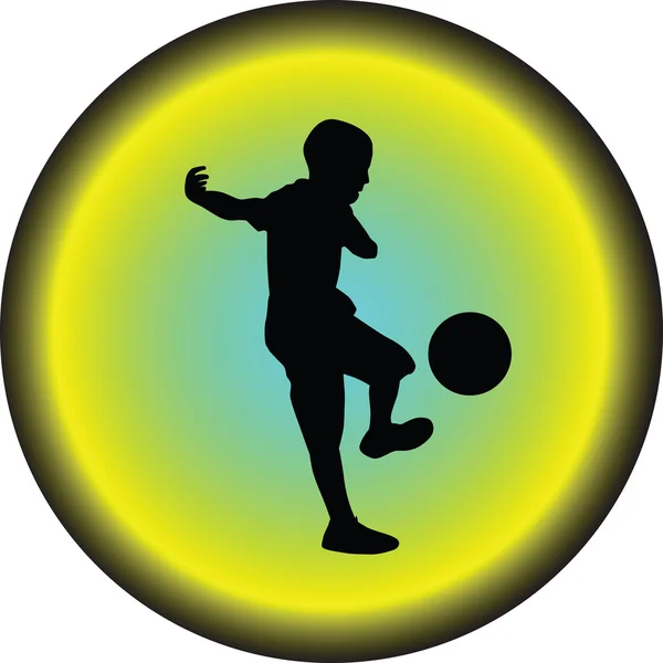 Enfant jouer au soccer — Image vectorielle