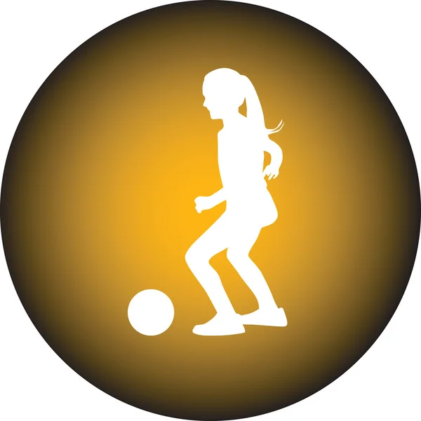 Kid hrát fotbal — Stockový vektor