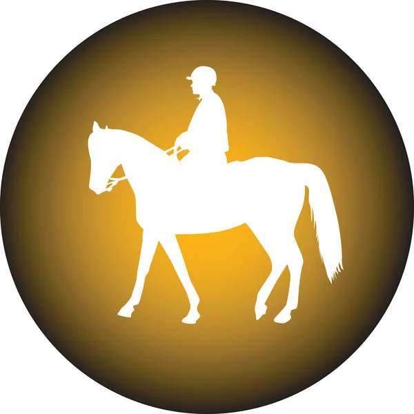 Αστυνομικός ιππασίας ένα άλογο — Διανυσματικό Αρχείο