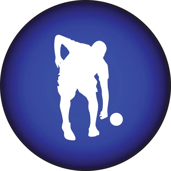 Bowling mit blauem Hintergrund — Stockvektor