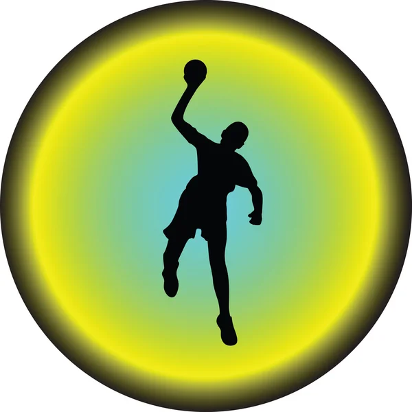 Handball Player Vector — Stock Vector