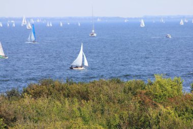 Brouwershaven, Hollanda 22 Ağustos 2015: Brouwersdam 'daki Kuzey Denizi
