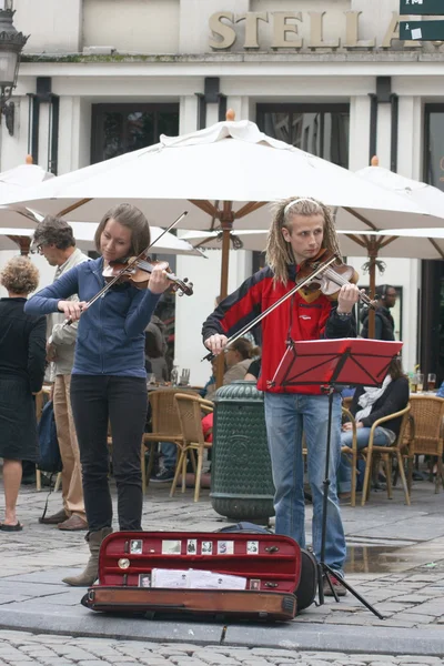 Two Street musicians — Stock Photo, Image