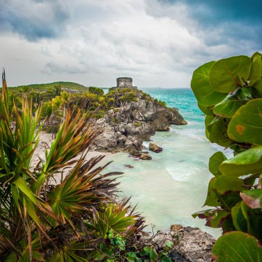 tulum Meksika tapınakta rüzgarlar tanrısı