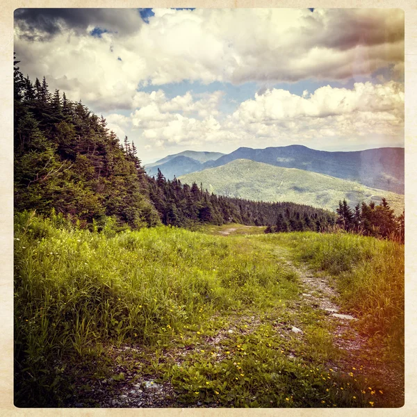 Vrchol mount mansfield ve Vermontu, instagram styl — Stock fotografie