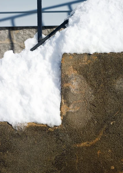 Snö på trappor — Stockfoto