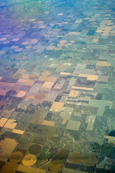 Birds Eye View of Center Pivot Irrigation Farming — Stock Photo, Image