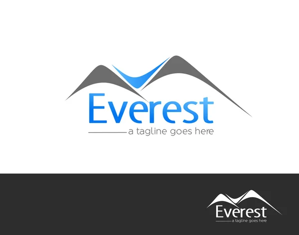 Montanhas Everest logotipo elemento design vetorial — Vetor de Stock