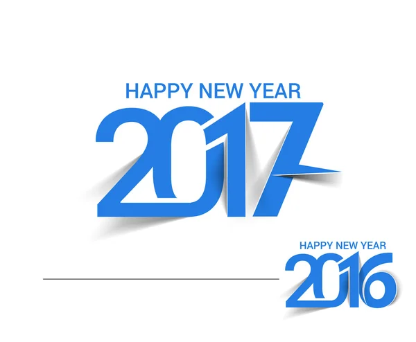 Bonne année 2017 & 2016 Text Design vecteur — Image vectorielle