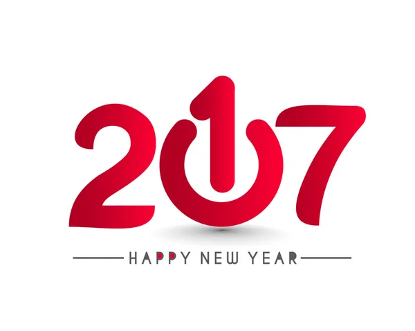 Feliz año nuevo 2017 Diseño de texto vector — Vector de stock