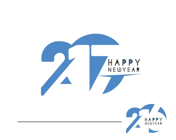 Mutlu yeni yıl 2016 ve 2017 metin tasarlamak vektör — Stok Vektör