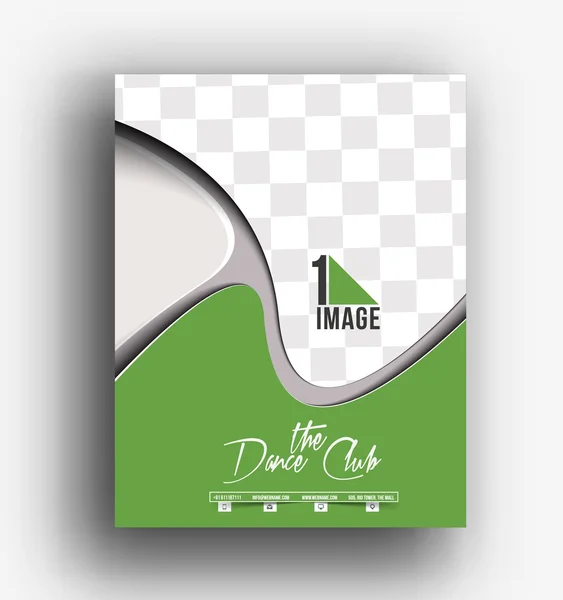 Dans-club flyer & poster voorbladsjabloon — Stockvector