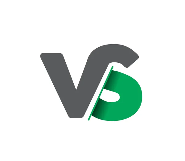 VS empresa vinculado logotipo carta — Vetor de Stock