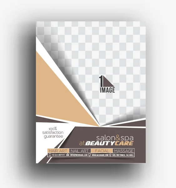 Beauty Care & Salon Front & Back Flyer & poster Templat - Stok Vektor