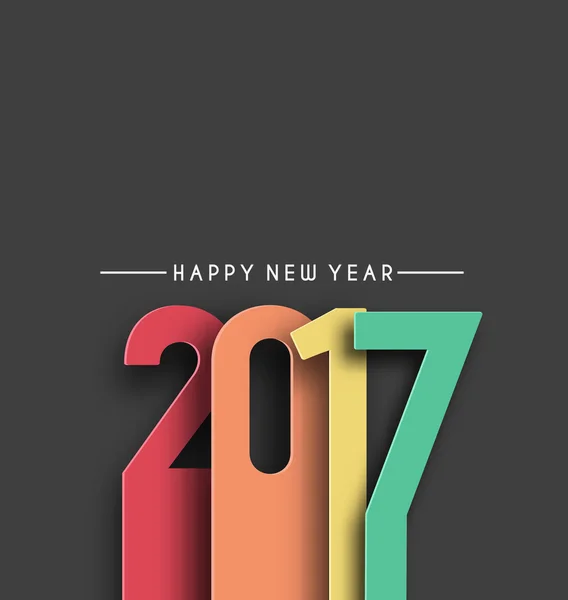 Bonne année 2017 vecteur de conception de texte — Image vectorielle