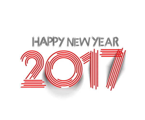 Boldog új évet 2017 szöveg Design vektor — Stock Vector