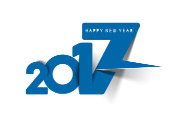 Mutlu yeni yıl 2017 metin tasarlamak vektör