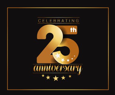 25 yıl yıldönümü kutlama tasarım. 