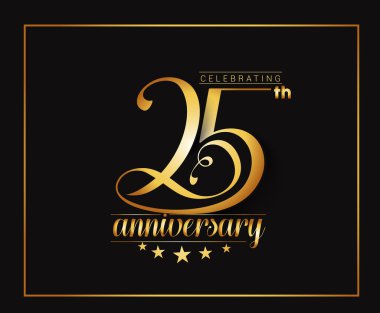 25 yıl yıldönümü kutlama tasarım. 