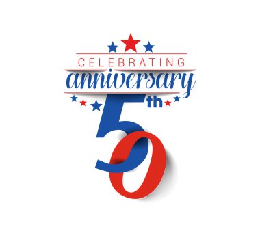 50 yıl yıldönümü kutlama tasarım.