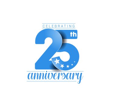 25 yıl yıldönümü kutlama tasarım. 