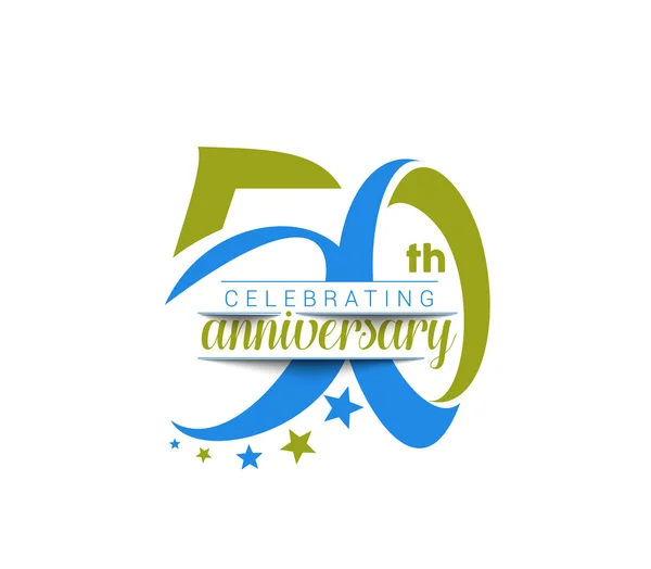 Design della celebrazione del cinquantesimo anniversario . — Vettoriale Stock