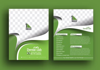 Diş laboratuarı açık el ilanı ve Poster şablonu.