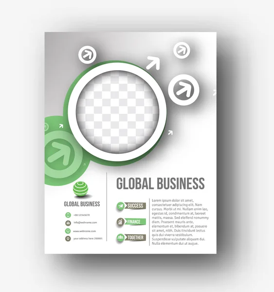 Business Flyer, affiche & design magazine — Image vectorielle