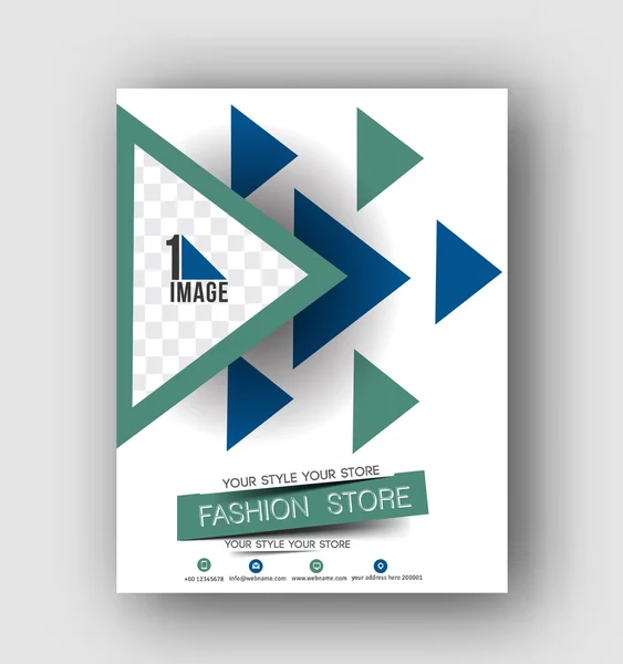 Folleto, diseño de póster y revista Diseño — Vector de stock