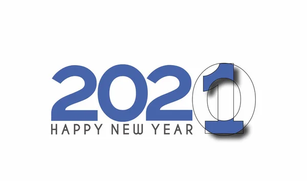 Καλή Χρονιά 2021 Κείμενο Τυπογραφία Σχεδιασμός Banner Αφίσα Διάνυσμα Εικονογράφηση — Διανυσματικό Αρχείο