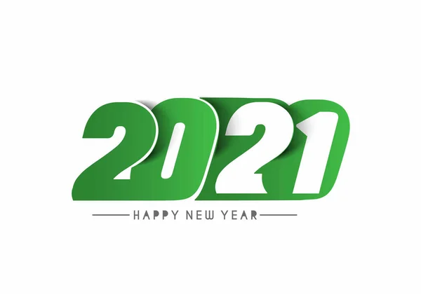 Feliz Año Nuevo 2021 Texto Tipografía Diseño Banner Poster Vector — Vector de stock