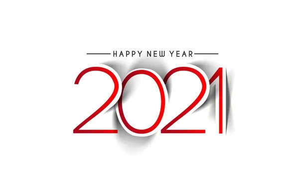Gelukkig Nieuwjaar 2021 Tekst Typografie Ontwerp Banner Poster Vector Illustratie — Stockvector