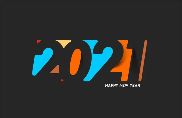 Καλή Χρονιά 2021 Text Typography Design Patter Διανυσματική Απεικόνιση — Διανυσματικό Αρχείο