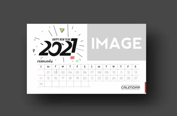 Feliz Año Nuevo 2021 Calendario Año Nuevo Elementos Diseño Navideño — Archivo Imágenes Vectoriales