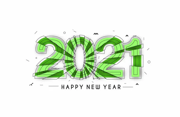 Feliz Año Nuevo 2021 Texto Tipografía Diseño Patter Vector Ilustración — Archivo Imágenes Vectoriales