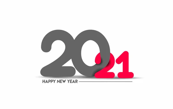 Feliz Año Nuevo 2021 Texto Tipografía Diseño Patter Vector Ilustración — Vector de stock