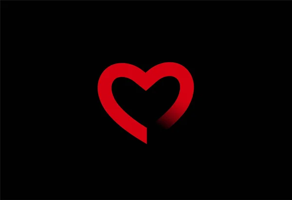 Icône Coeur Symbole Amour Graphique Vectoriel Signe Saint Valentin — Image vectorielle