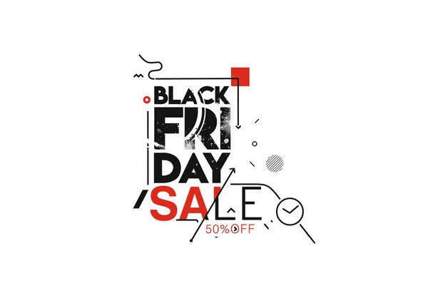 Black Friday Sale Promotie Affiche Banner Design Speciale Aanbieding Korting — Stockvector