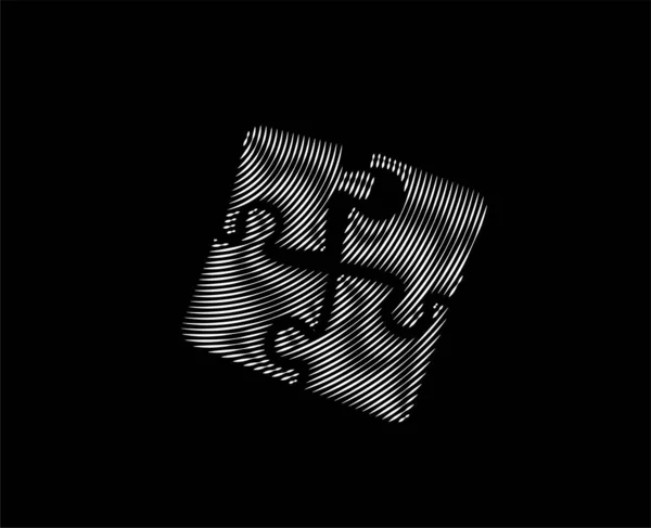 Вектор Значка Головоломки Плоский Знак Сплошная Пиктограмма Изолирована Белом Символ — стоковый вектор