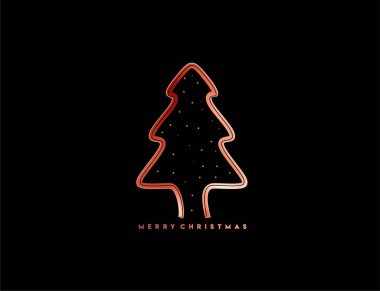 Modern noel ağacı arkaplanı, vektör illüstrasyonu