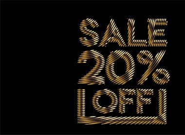 % 20 indirimli indirimli bayrak. İndirimli fiyat etiketi. Vektör Modern Yapıştırma İllüstrasyonu.