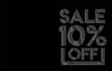 % 10 indirimli indirimli bayrak. İndirimli fiyat etiketi. Vektör Modern Yapıştırma İllüstrasyonu.