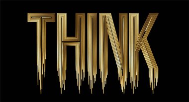 Kaligrafik Altın Metin afiş taşıyıcı illüstrasyon tasarımını düşünün.