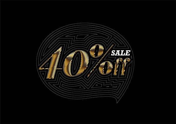 Gold Sale Discount Banner 가격표를 반사기 현대의 — 스톡 벡터