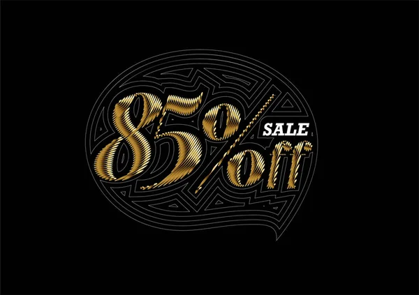 Gold Sale Kortingsbanner Korting Aanbieding Prijskaartje Vector Modern Sticker Illustratie — Stockvector