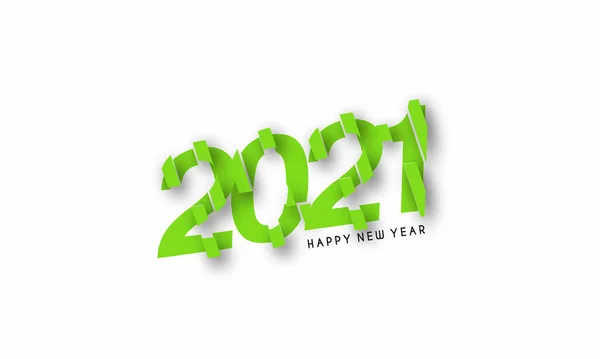 Šťastný Nový Rok 2021 Text Typografie Nápis Plakát Plakát Design — Stockový vektor